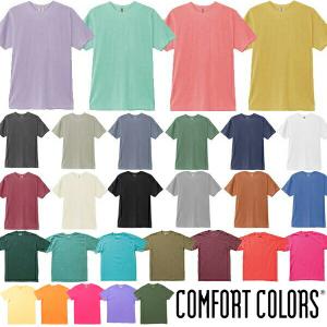 S-XL【カラー1】COMFORT COLORS(コムフォートカラーズ)6oz リングスパン ショートスリーブTシャツ 後染め ヴィンテージ感 無地 半袖 COMF-1717｜finks