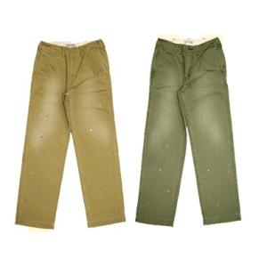 F.O.B FACTORY(エフオービー)チノトラウザー/ペンキ加工　チノパン・カジュアルパンツ レ...