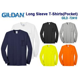 【2XL】ポケット付きロングスリーブTシャツ GILDAN(ギルダン)6.0oz ウルトラコットン ...