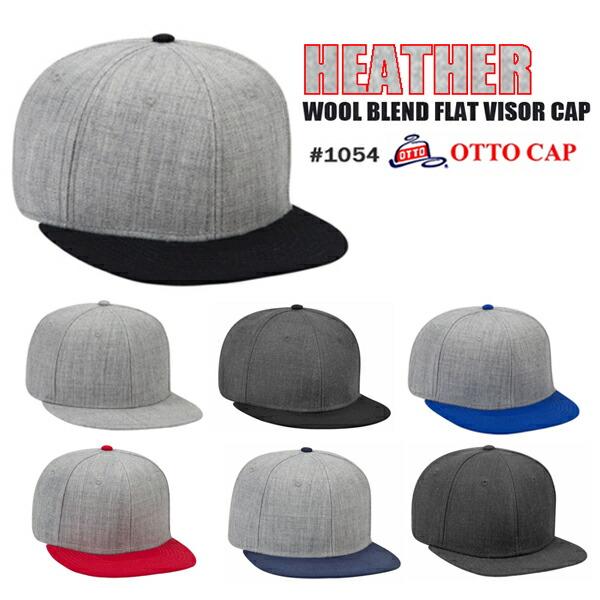 【ヘザーカラー】OTTO CAP ヘザーウールブレンド フラットバイザー キャップ スナップバック ...