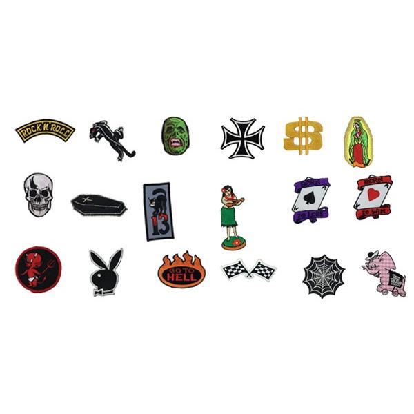 パッチ（ワッペン）スカル・マリア・トランプ・フラッグ・クモの巣・他