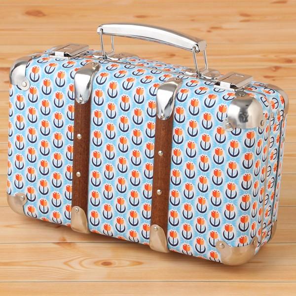 KAZETO(カゼト)【布張りスーツケース バルブス40cmサイズ】チューリップ柄 suitcase...