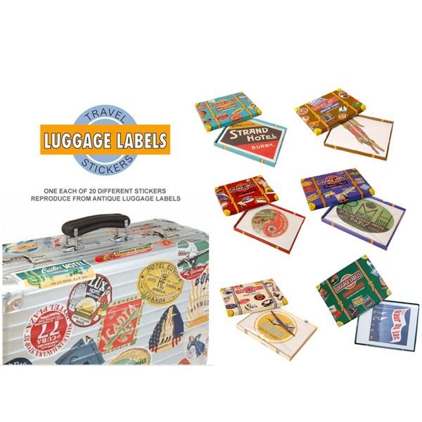 LUGGAGE LABELS トラベルステッカー　20枚セット【BOX入り】トランクケース・旅行BA...