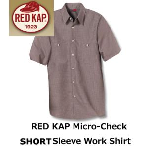 RED KAPレッドキャップ　チェックワークシャツ半袖Micro-Check Work Shirt