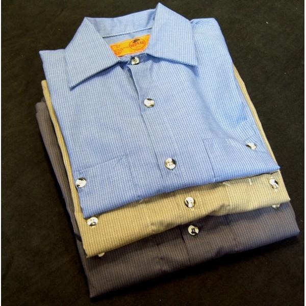 【半袖】RED KAPレッドキャップ　ジオメトリック　マイクロチェック　シャツ(ワークシャツ）【sp...