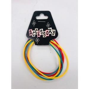 1.5mm ラバーブレスレット　ラスタ６Pセット