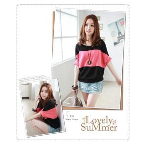 【ゲリラセール】3カラー 2色柄 ドルマンカットソーの詳細画像1