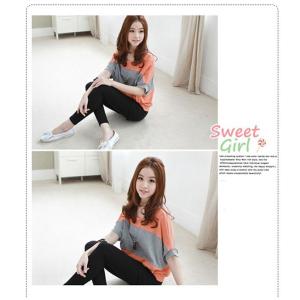 【ゲリラセール】3カラー 2色柄 ドルマンカットソーの詳細画像2