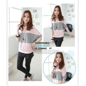 【ゲリラセール】3カラー 2色柄 ドルマンカットソーの詳細画像3