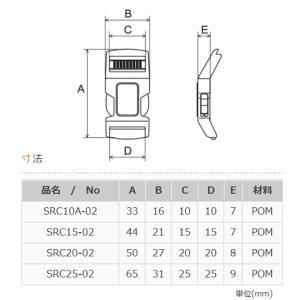 NIFCO 15mm クロ SRC15 15ミ...の詳細画像1