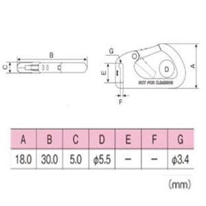 日本製 全長30mm プラスチックカラビナ 丸...の詳細画像1