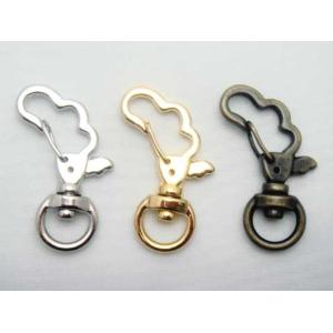 つばさ型　羽根　アミナスカン　シルバー（ニッケル）　キーホルダー金具/キーホルダーパーツ/キーホルダー/ナスカン/カラビナ　MBS