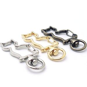 ネコ アミナスカン ゴールド キーホルダー金具...の詳細画像1