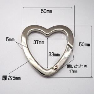 10個セット 50ミリ シルバー カラビナ ハ...の詳細画像1