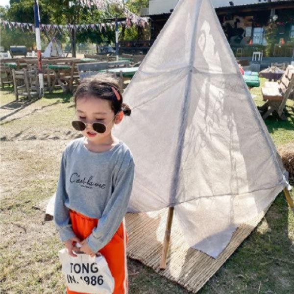 韓国子供服 安い 子ども服 夏 ロンT 長袖 トップス ガールズ シンプル カジュアル キッズ かわ...