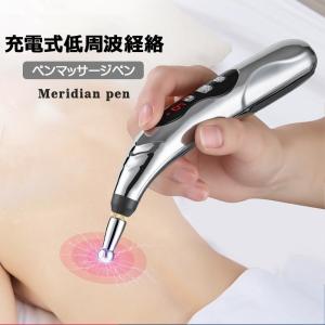 ヘッド５個付 経絡ペン マッサージペン型電気鍼 経絡治療 経穴治療 9段階の強さ調節 電気針 低周波 パルス 鍼治療 経絡筆 家庭用電子鍼灸筆 保健用品