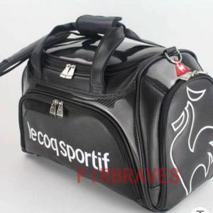 le coq sportif メンズ ゴルフ バッグ ボストンバッグ スポーツ シューズケース ゴルフウェア ゴルフシューズ収納付き おしゃれ ゴルフ小物