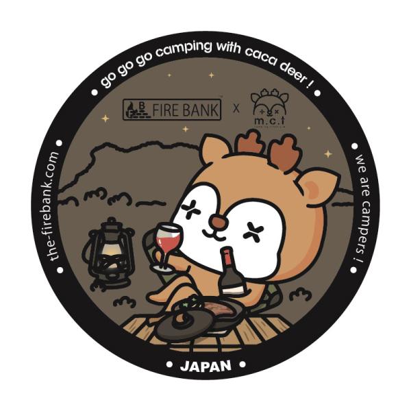 FIRE BANK × Caca Deer ステッカー スキレット キャンプステッカー キャンステ ...
