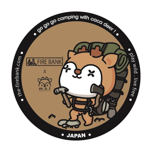 FIRE BANK × Caca Deer ステッカー 海賊アックス キャンプステッカー キャンステ...