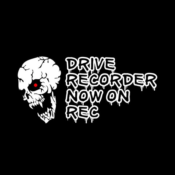 スカル B ドラレコ ステッカー かっこいい  ドライブレコーダー 車 クルマ バイク 煽り あおり...