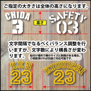 お好きな文字 お名前・数字で背番号風ステッカー...の詳細画像3