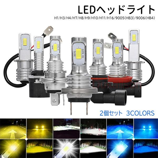 送料無料　LEDヘッドライト H1/H3/H4/H7/H8/H9/H10/H11/H16/9005(...