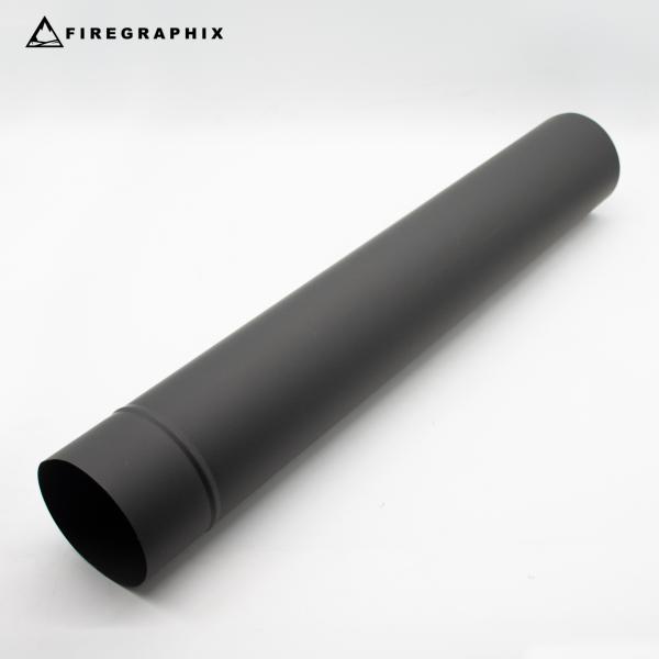<FGS006> ストレートチムニー600 BLACK 煙突660mm 差し込み口106mm 耐熱黒...