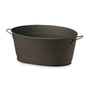 ファイヤーサイド アラスメタル オーバルコンテナ AM356 メッキ銅薪入れ