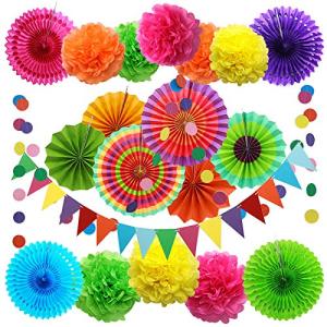 誕生日 飾り付けセット フラワー 紙花 HAPPY BIRTHDAY ハッピーバースデー パーティー飾り ガーランド ペーパーファン ペーパーポンポン