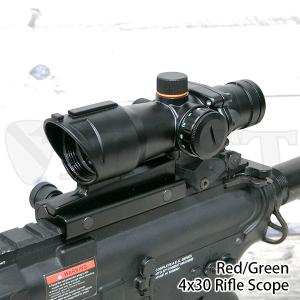 HYUGA製 No.430 ACOGスタイル ライフルスコープ NTR4×30 RG ヒューガ 光学機器 ズーム 望遠 サバゲ