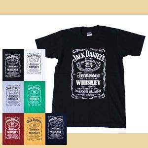 Tシャツ バンドTシャツ ロックTシャツ 半袖 【7色】(AG) ジャックダニエル JACK DANIEL'S 2 MIX S/S 黒 白 グレー 緑 エンジ マスタード 紺 お酒 ウイスキー｜first-line