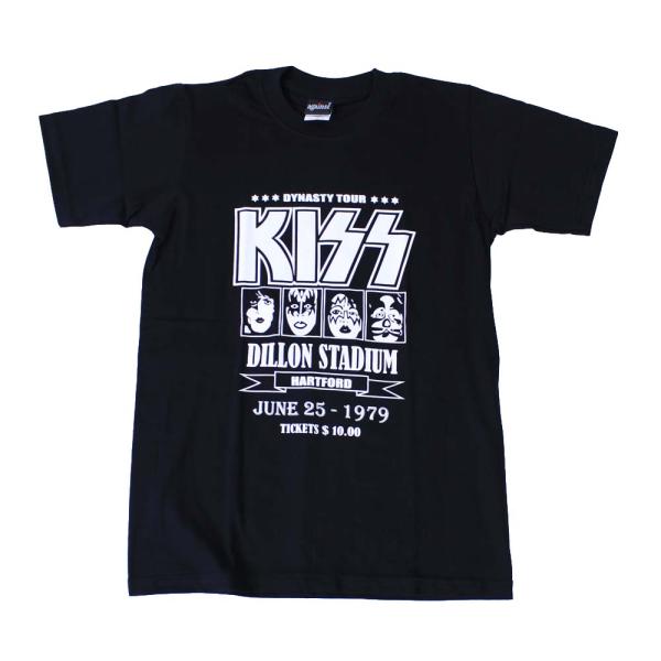 Tシャツ バンドTシャツ (AG) キッス KISS 2 BLK S/S 黒 ロックTシャツ 半袖