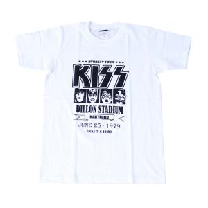 Tシャツ バンドTシャツ ロックTシャツ 半袖 (AG) キッス KISS 2 WHT S/S 白｜first-line