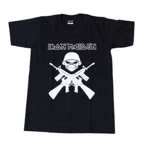 Tシャツ バンドTシャツ ロックTシャツ 半袖 (AG) アイアンメイデン IRON MAIDEN 1 BLK S/S 黒｜first-line
