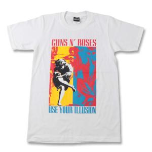 Tシャツ バンドTシャツ ロックTシャツ 半袖 (AG) ガンズアンドローゼズ GUNS N’ ROSES 1 WHT S/S 白｜first-line