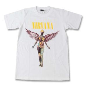 Tシャツ バンドTシャツ ロックTシャツ 半袖 (AG) ニルヴァーナ/ニルバーナ NIRVANA 5 WHT S/S 白｜first-line