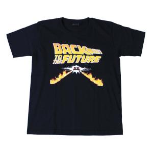 Tシャツ バンドTシャツ ロックTシャツ 半袖 (BW) バックトゥザフューチャー BACK TO THE FUTURE 1 BLK S/S 黒 デロリアン 映画｜first-line