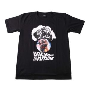 Tシャツ バンドTシャツ ロックTシャツ 半袖 (BW) バックトゥザフューチャー BACK TO THE FUTURE 2 BLK S/S 黒 デロリアン 映画｜first-line