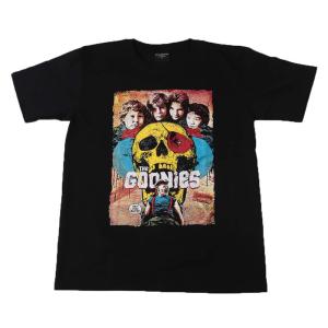 Tシャツ バンドTシャツ ロックTシャツ 半袖 (BW) グーニーズ THE GOONIES 1 BLK S/S 黒 映画｜first-line