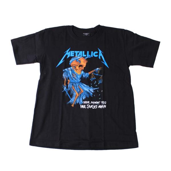 Tシャツ バンドTシャツ ロックTシャツ 半袖 (BW) メタリカ METALLICA 1 BLK ...
