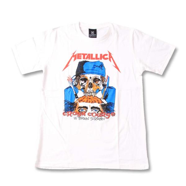 Tシャツ バンドTシャツ ロックTシャツ 半袖 (KR) メタリカ METALLICA 1 WHT ...