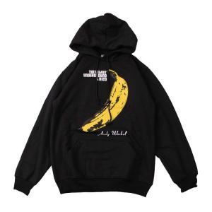 パーカー スウェットパーカ バンド ロック (AG) ヴェルヴェットアンダーグラウンド THE VELVET UNDERGROUND 1 BLK PARKA 黒