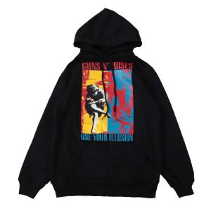 パーカー スウェットパーカ バンド ロック (AG) ガンズアンドローゼズ GUNS N’ ROSES 3 BLK PARKA 黒