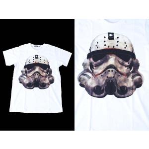(RT) スターウォーズ STAR WARS(パロディー/PARODY) 6 WHT S/S ストームトルーパー/ジェイソン バンドTシャツ ロックTシャツ(パロディ)