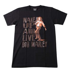 Tシャツ バンドTシャツ ロックTシャツ 半袖 (W) ボブマーリー BOBMARLEY 6 BLK S/S 黒