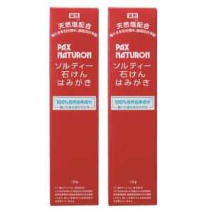 PAX NATURON(パックスナチュロン) まとめ買い ソルティー石けんはみがき 120g×2個 120グラム (x 2)｜first-pearl