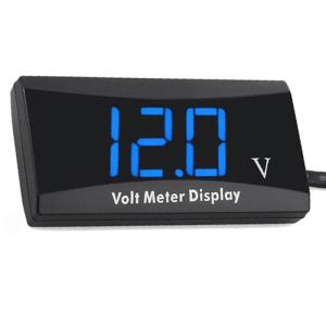 YFFSFDC バイク 電圧計 12V デジタル電圧計 車両電圧計 防水 コンパクト LED表示パネルメーター オートバイ スクーター用 小