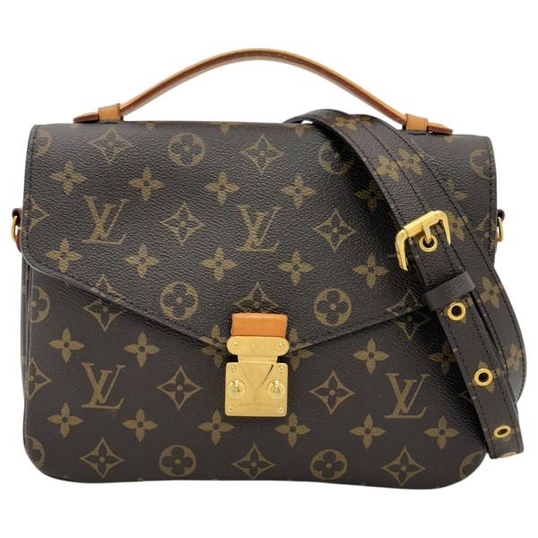 【中古】ルイヴィトン モノグラム ポシェット メティス MM ショルダーバッグ ブラウン LV ロゴ...