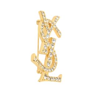 【中古】イヴ サンローラン ブローチ YSLロ...の詳細画像1