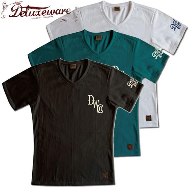 DELUXEWARE デラックスウエア Tシャツ BRGD-22A D.W.Co 半袖 メンズ Vネ...